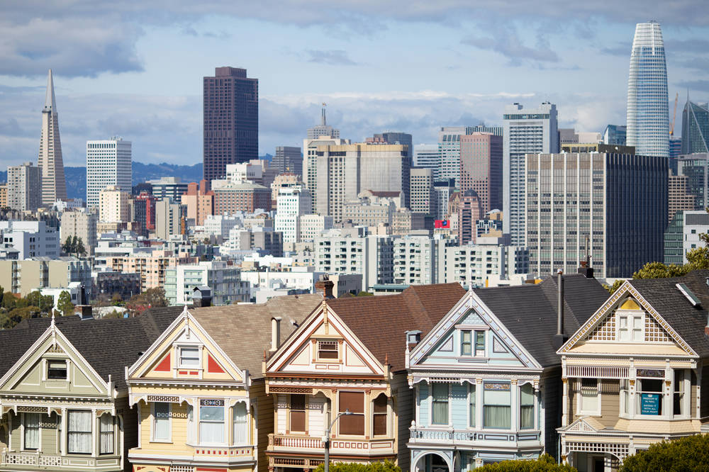 Bunte Häuser in San Francisco